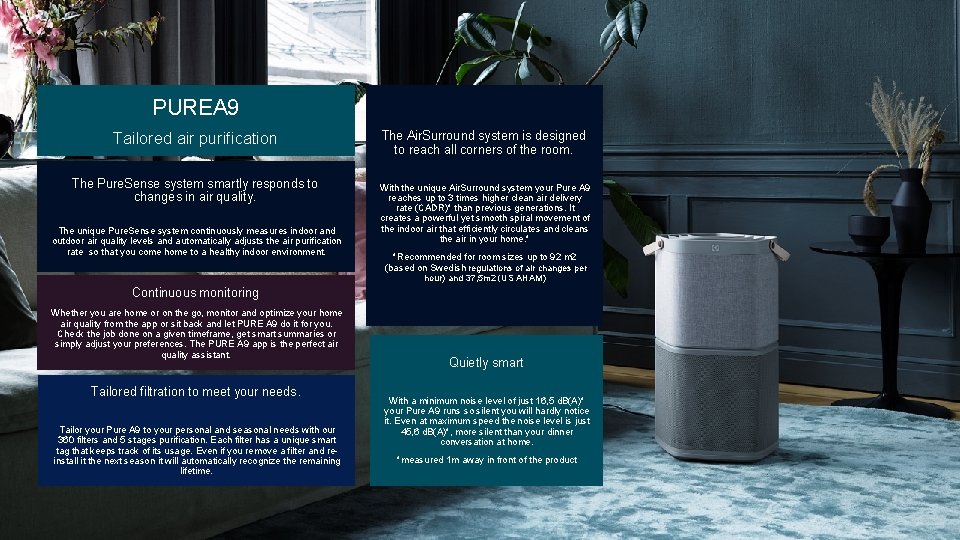Himalaya overview PUREA 9 Tailored air purification The Pure. Sense system smartly responds to Himalaya overview PUREA 9 Tailored air purification The Pure. Sense system smartly responds to