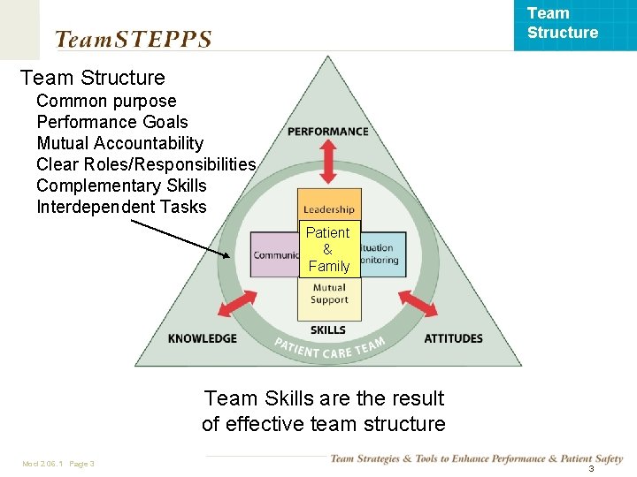 Team Structure Common purpose Performance Goals Mutual Accountability Clear Roles/Responsibilities Complementary Skills Interdependent Tasks