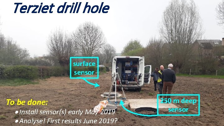 Terziet drill hole 1 st attempt: February-March 2017 Failed due to broken & irretrievable