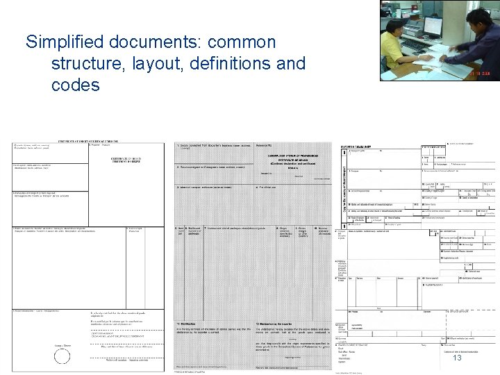 Simplified documents: common structure, layout, definitions and codes 13 