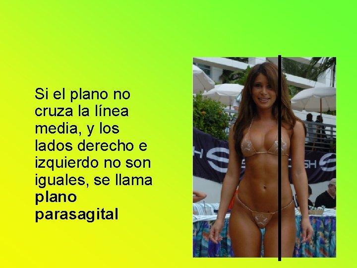 Si el plano no cruza la línea media, y los lados derecho e izquierdo Si el plano no cruza la línea media, y los lados derecho e izquierdo