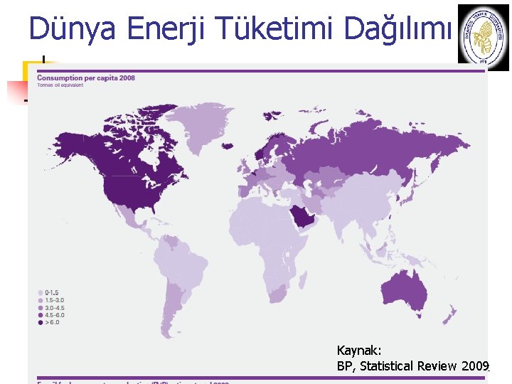 Dünya Enerji Tüketimi Dağılımı 30 Ekim 2010 OSBUK ZİRVESİ Kaynak: BP, Statistical 2009 Prof.