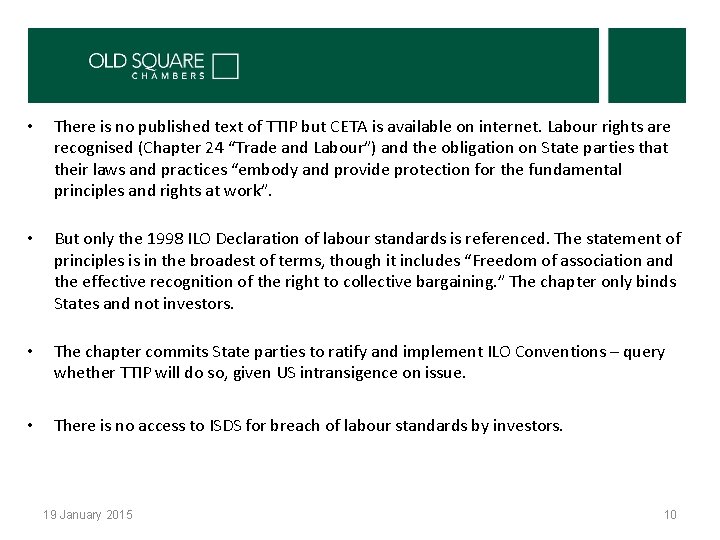 • There is no published text of TTIP but CETA is available on • There is no published text of TTIP but CETA is available on