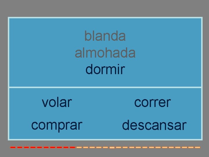 blanda almohada dormir volar correr comprar descansar 