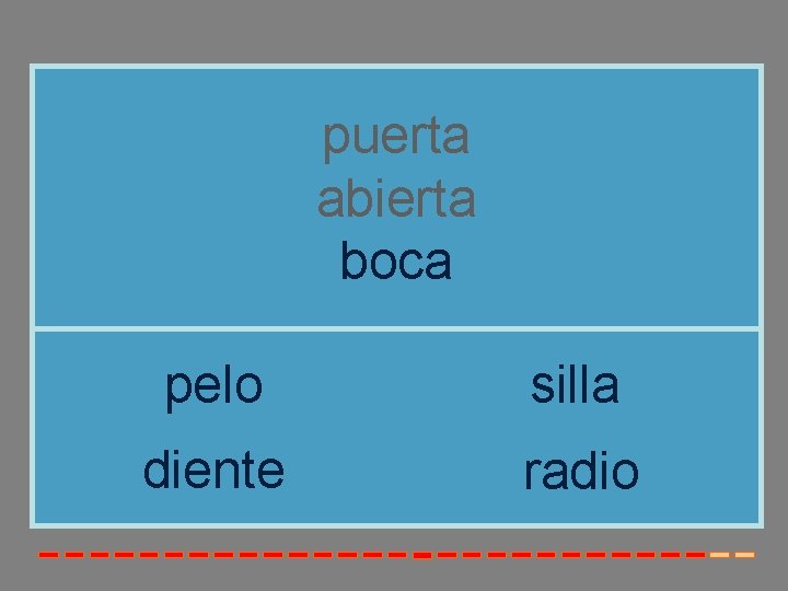 puerta abierta boca pelo silla diente radio 