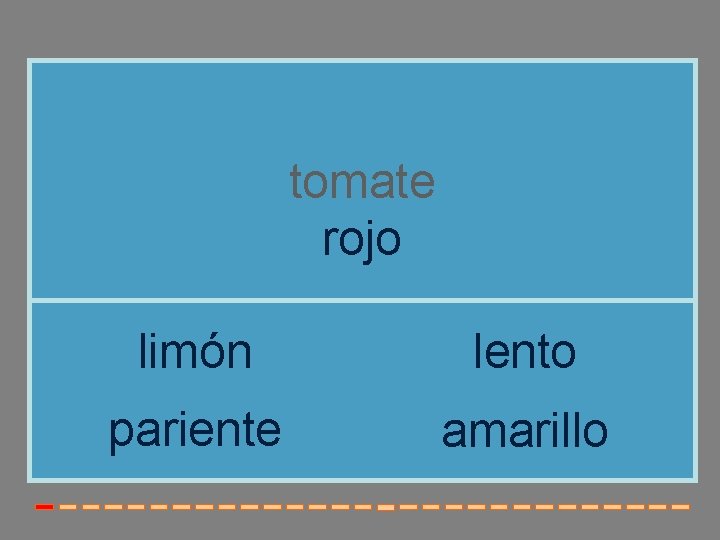 tomate rojo limón lento pariente amarillo 