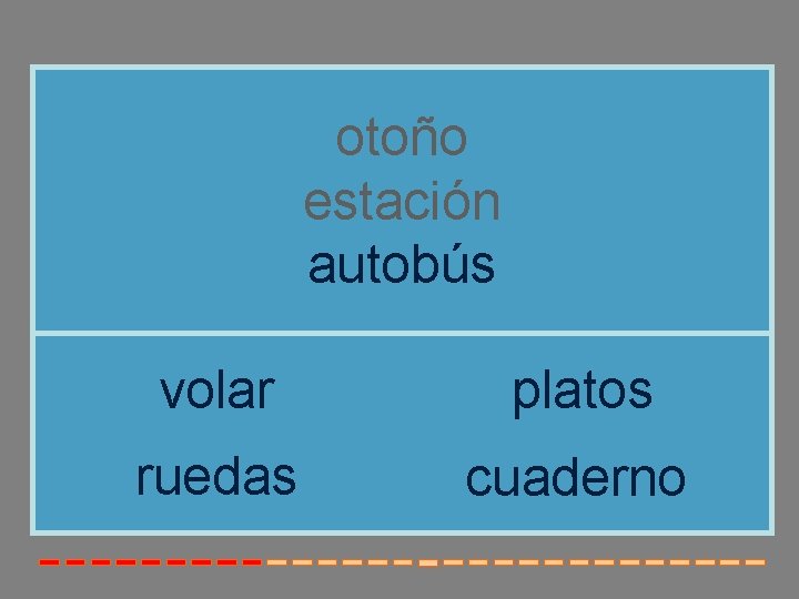 otoño estación autobús volar platos ruedas cuaderno 