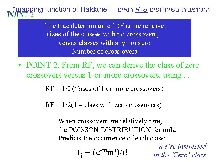 "mapping function of Haldane” – התחשבות בשיחלופים שלא רואים POINT 12 • POINT Between