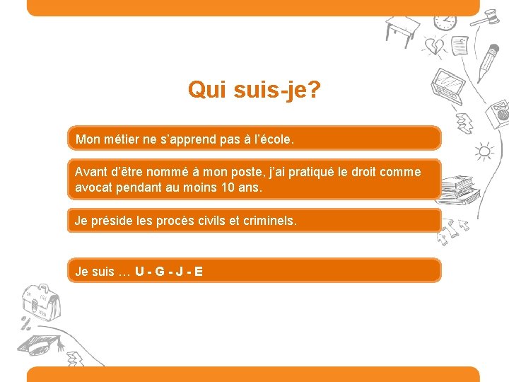 Qui suis-je? Mon métier ne s’apprend pas à l’école. Avant d’être nommé à mon