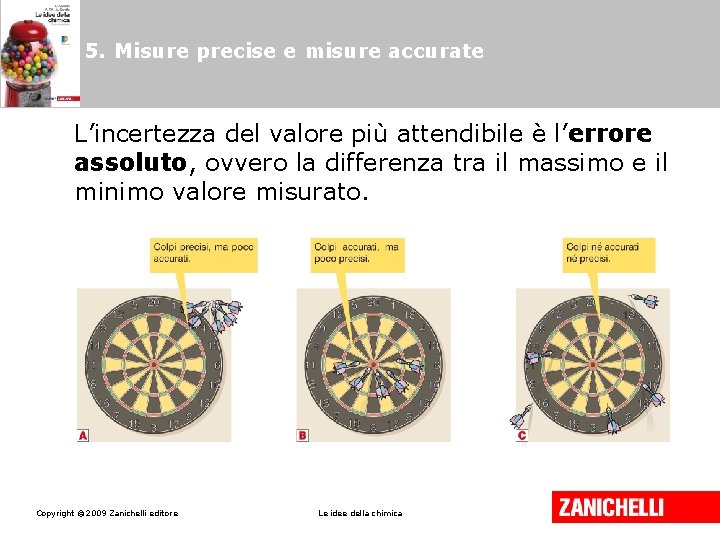 5. Misure precise e misure accurate L’incertezza del valore più attendibile è l’errore assoluto,