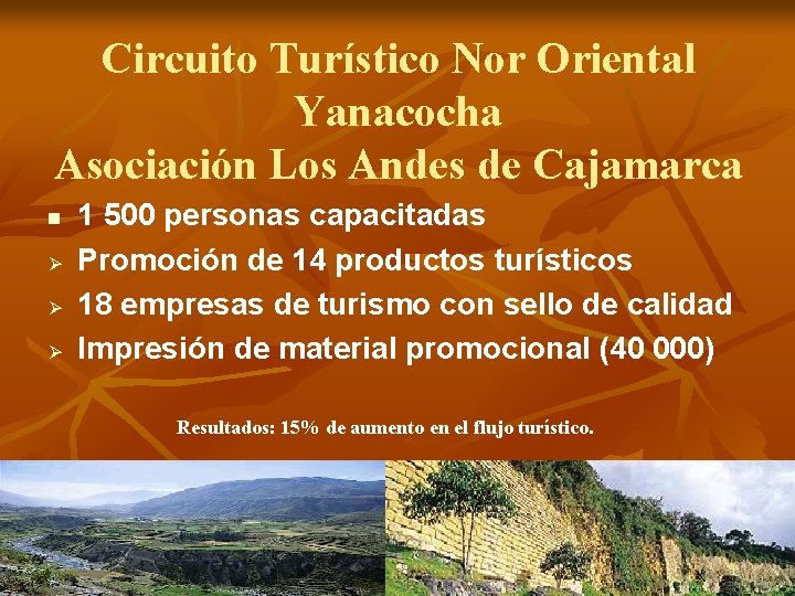 Circuito Turístico Nor Oriental Yanacocha Asociación Los Andes de Cajamarca n Ø Ø Ø