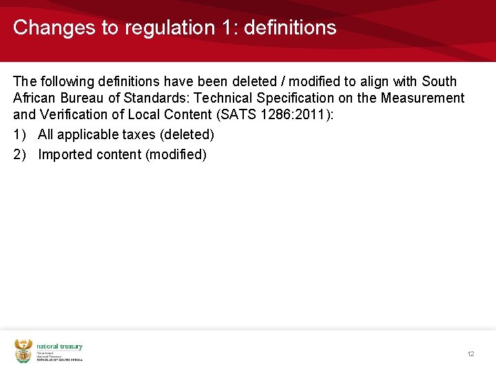 Changes to regulation 1: definitions The following definitions have been deleted / modified to Changes to regulation 1: definitions The following definitions have been deleted / modified to