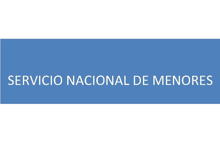 SERVICIO NACIONAL DE MENORES 