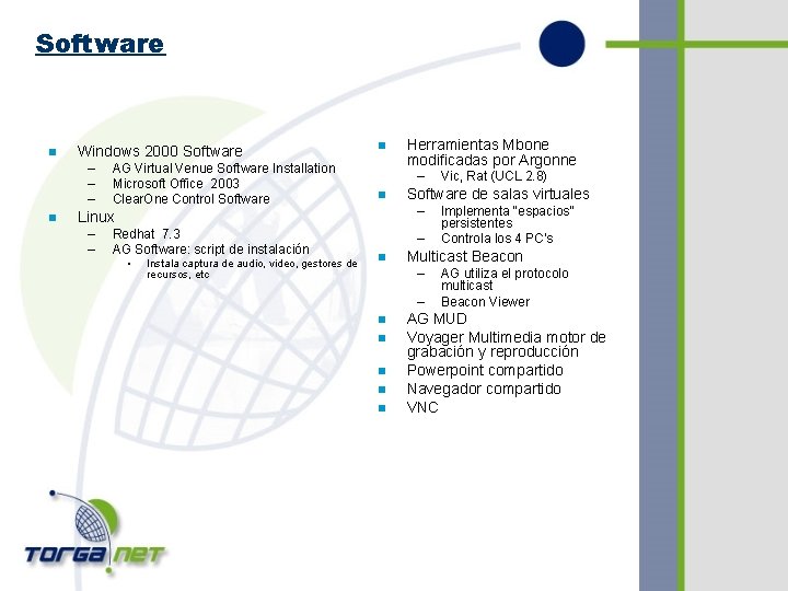Software n Windows 2000 Software – – – n AG Virtual Venue Software Installation