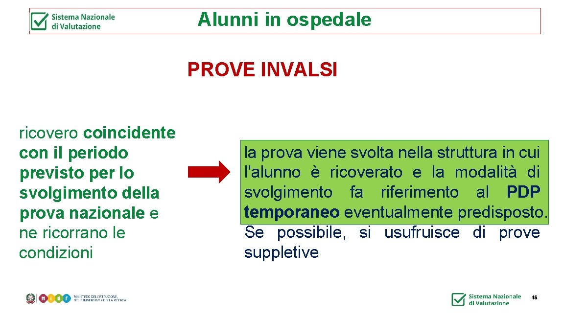 Alunni in ospedale PROVE INVALSI ricovero coincidente con il periodo previsto per lo svolgimento