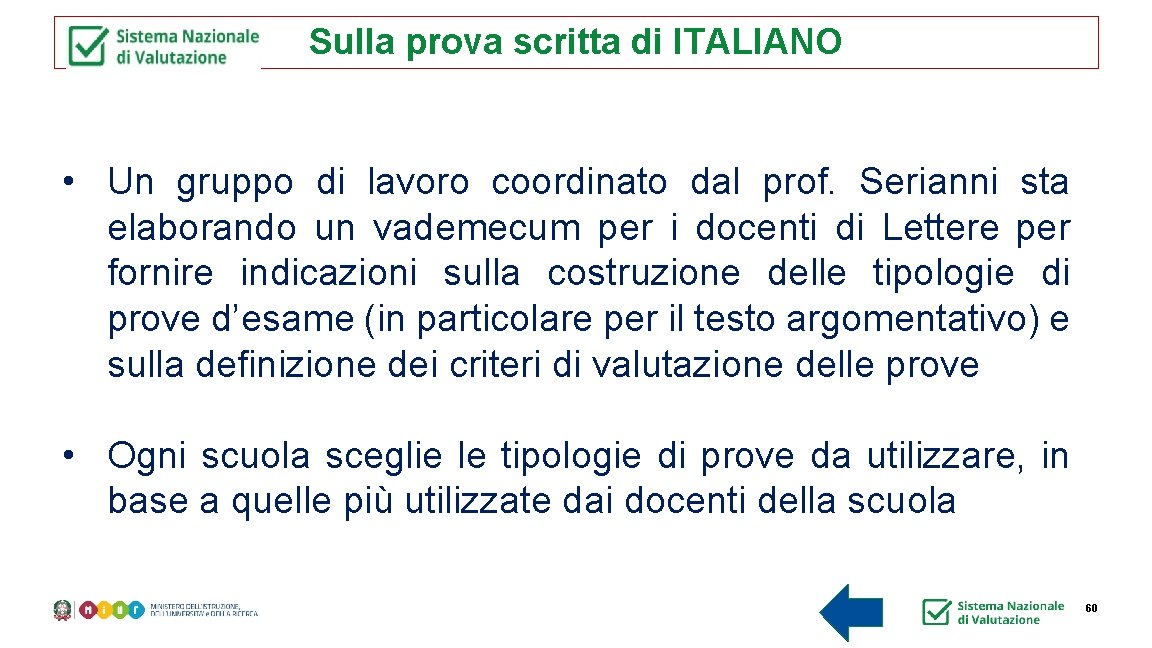 Sulla prova scritta di ITALIANO • Un gruppo di lavoro coordinato dal prof. Serianni