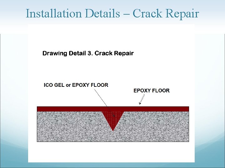 Installation Details – Crack Repair 