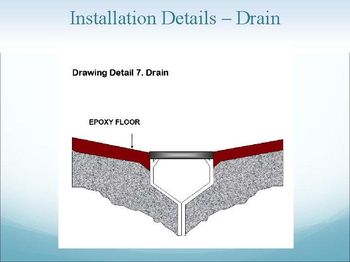 Installation Details – Drain 