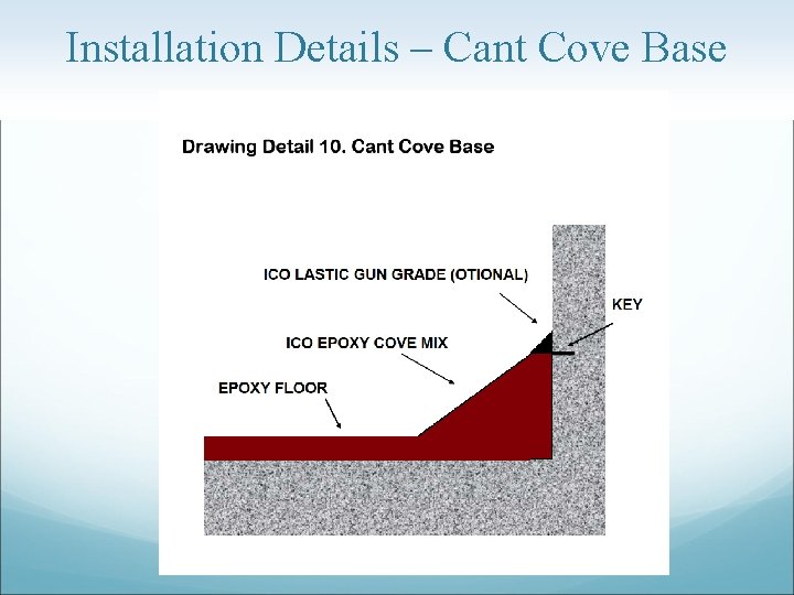 Installation Details – Cant Cove Base 