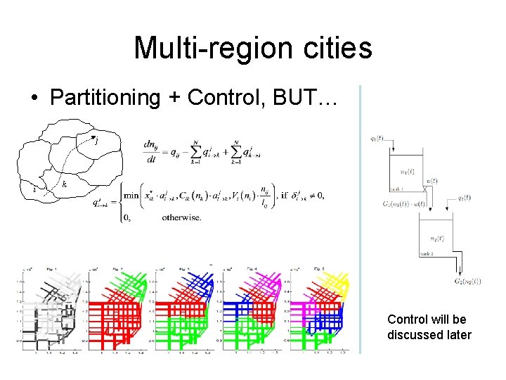 Multi-region cities • Partitioning + Control, BUT… j i k Control will be discussed