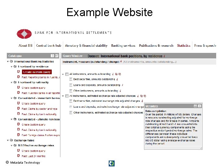 Example Website © Metadata Technology 