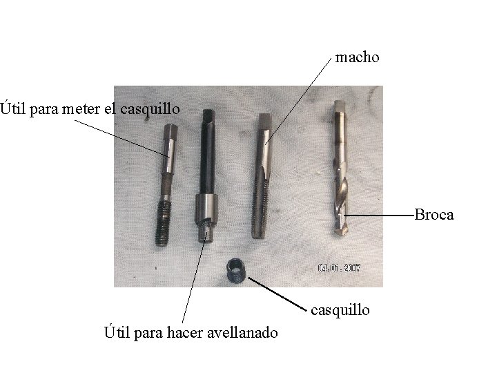 macho Útil para meter el casquillo Broca casquillo Útil para hacer avellanado 