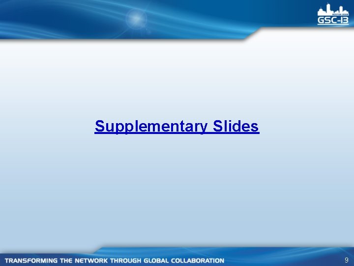 Supplementary Slides 9 