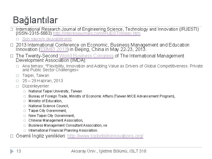 Bağlantılar � International Research Journal of Engineering Science, Technology and Innovation (IRJESTI) (ISSN-2315 -5663)