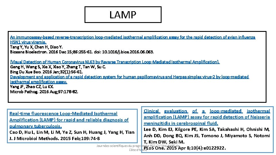 LAMP An immunoassay-based reverse-transcription loop-mediated isothermal amplification assay for the rapid detection of avian