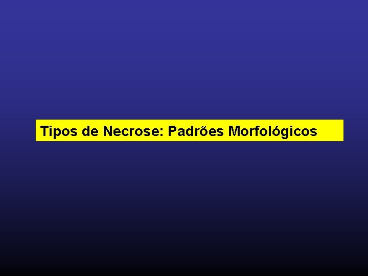 Tipos de Necrose: Padrões Morfológicos 