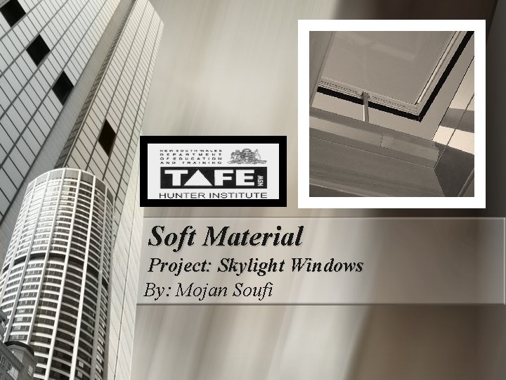 Soft Material Project: Skylight Windows By: Mojan Soufi 