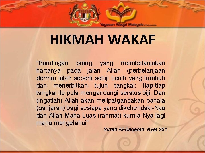 Pelaksanaan Wakaf Tunai Malaysia Oleh Yayasan Waqaf Malaysia