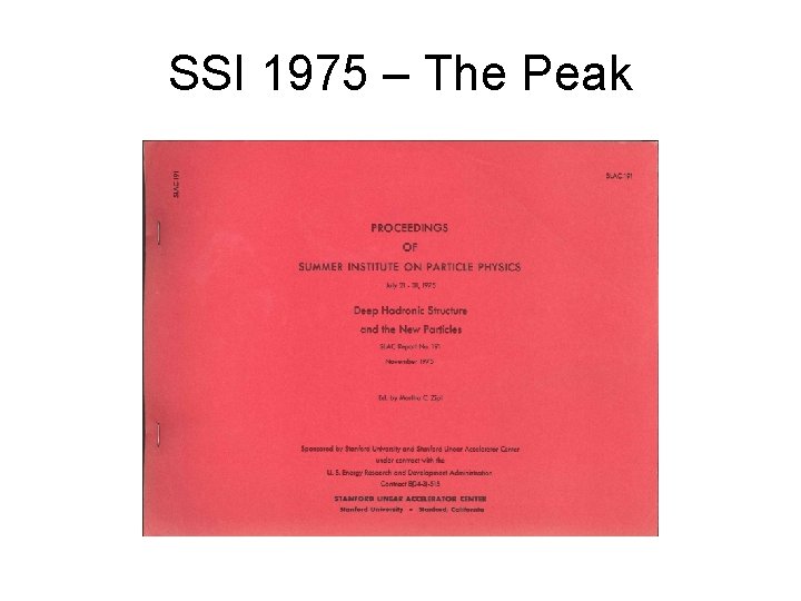 SSI 1975 – The Peak SSI 1975 – The Peak