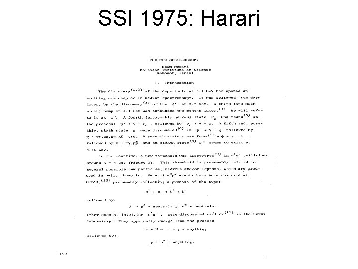 SSI 1975: Harari SSI 1975: Harari