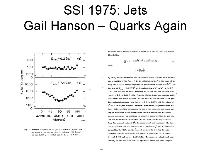SSI 1975: Jets Gail Hanson – Quarks Again SSI 1975: Jets Gail Hanson – Quarks Again