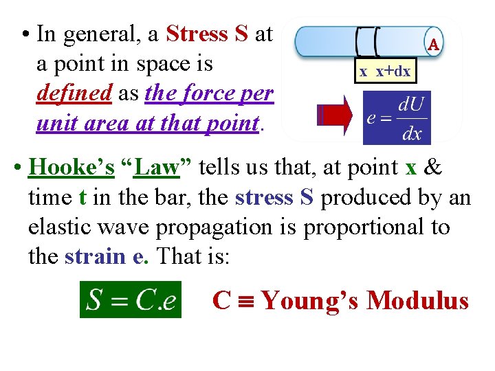  • In general, a Stress S at a point in space is defined