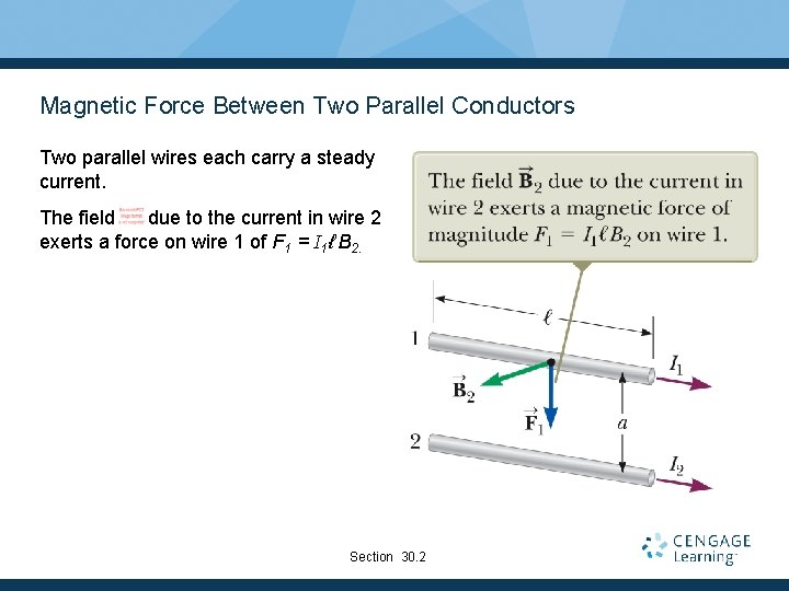 Magnetic Force Between Two Parallel Conductors Two parallel wires each carry a steady current.