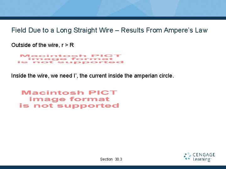 Field Due to a Long Straight Wire – Results From Ampere’s Law Outside of