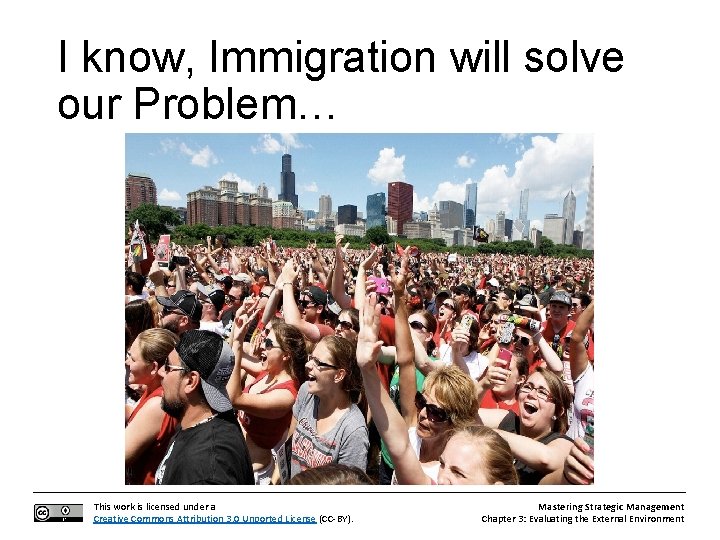 I know, Immigration will solve our Problem… This work is licensed under a Creative
