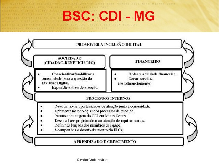 BSC: CDI - MG Gestor Voluntário 