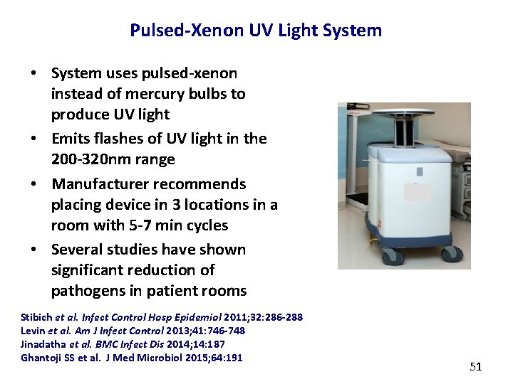 Pulsed-Xenon UV Light System • System uses pulsed-xenon instead of mercury bulbs to produce