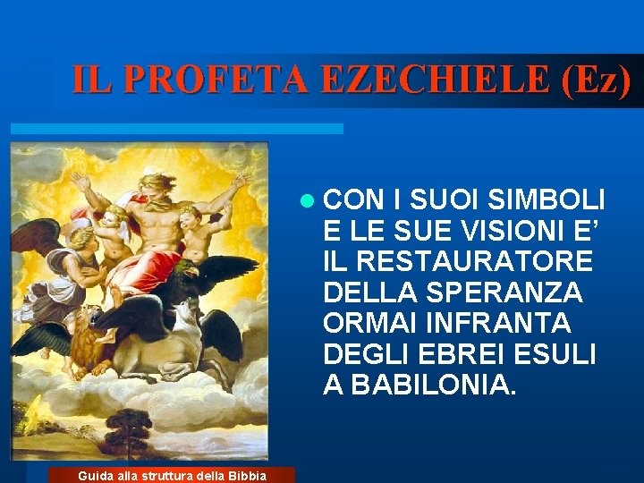 IL PROFETA EZECHIELE (Ez) l CON I SUOI SIMBOLI E LE SUE VISIONI E’