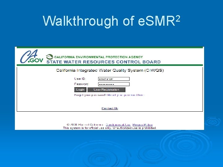 Walkthrough of e. SMR 2 