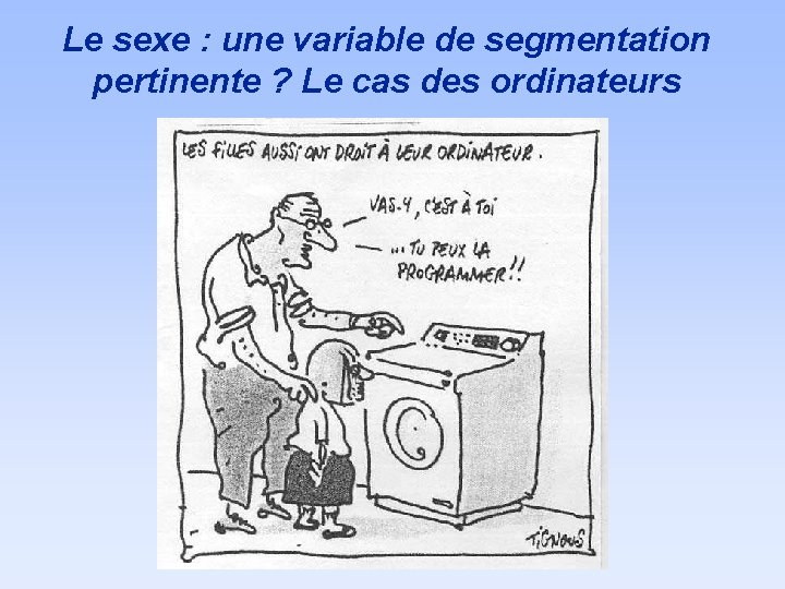 Le sexe : une variable de segmentation pertinente ? Le cas des ordinateurs 