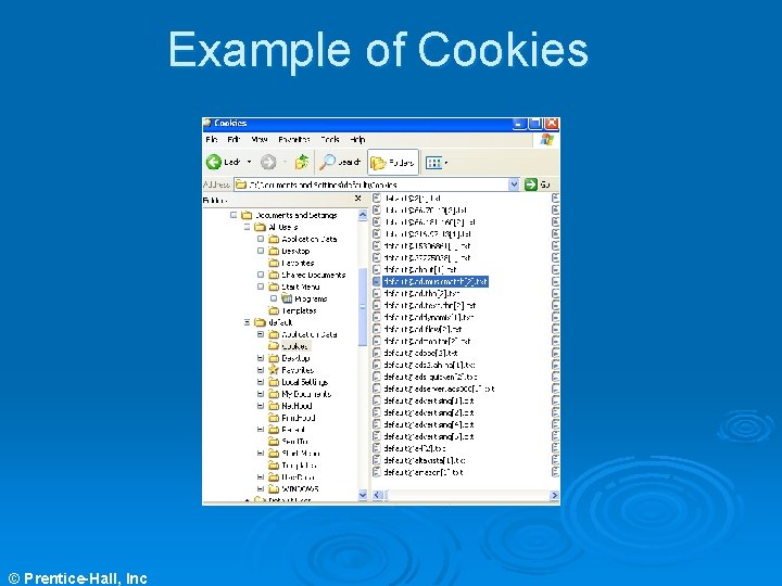 Example of Cookies © Prentice-Hall, Inc Example of Cookies © Prentice-Hall, Inc