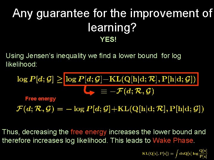 Any guarantee for the improvement of learning? YES! Using Jensen’s inequality we find a