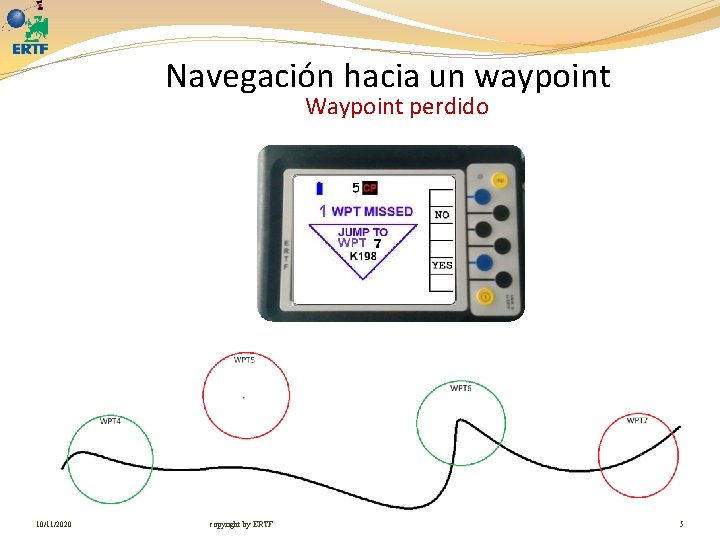 Navegación hacia un waypoint Waypoint perdido 10/11/2020 copyright by ERTF 5 