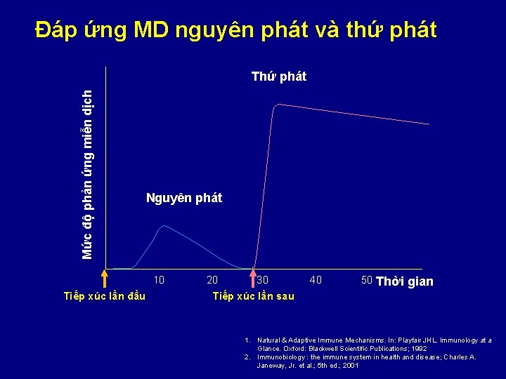 Đáp ứng MD nguyên phát và thứ phát Mức độ phản ứng miễn dịch