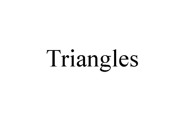 Triangles 