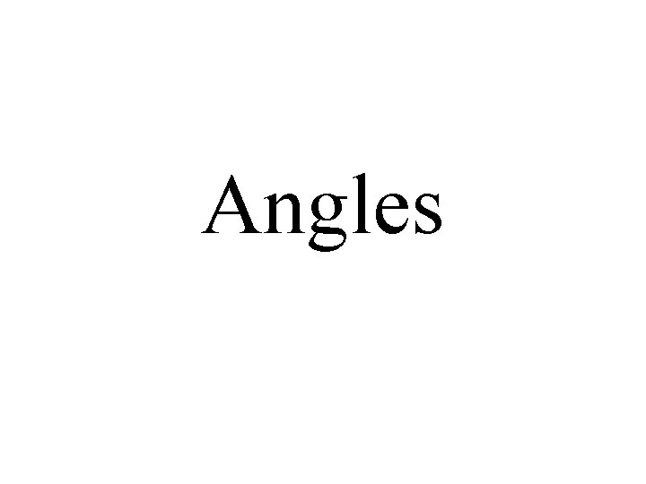 Angles 